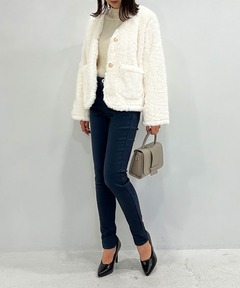 SPRING TWEED FRINGE JK クラッシュ ツイード ジャケット ノー