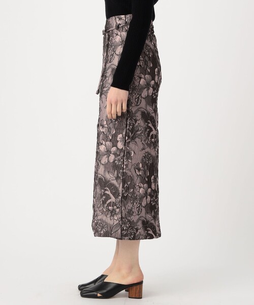GANNI（ガニー）の「GANNI ジャカードロングスカート（スカート・レディース・ピンク系その他・34）」の4枚目の写真
