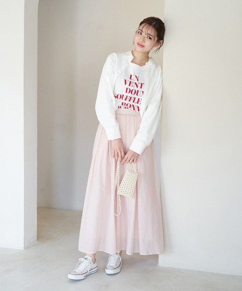 ROPE' PICNIC(ロペピクニック)の「着丈が選べる無地・ストライプクロップド丈シャツ/UVカット・リンクコーデ(シャツ/ブラウス・レディース・ネイビー/サックスブルー/ブルー系その他6/オフホワイト・38)」の6枚目の写真