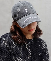 クロスデザイン ダメージコットンキャップ