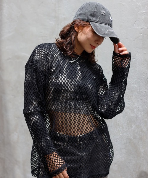 SPINNS(スピンズ)の「クロスデザイン ダメージコットンキャップ(キャップ・メンズ・パープル/ブラック・ONESIZE)」の18枚目の写真