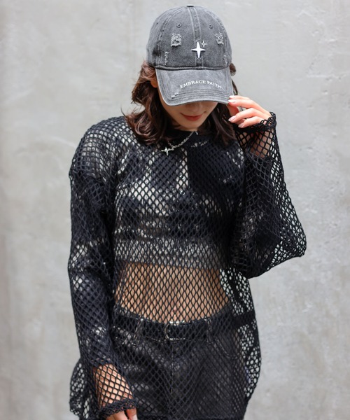 SPINNS(スピンズ)の「クロスデザイン ダメージコットンキャップ(キャップ・メンズ・パープル/ブラック・ONESIZE)」の17枚目の写真