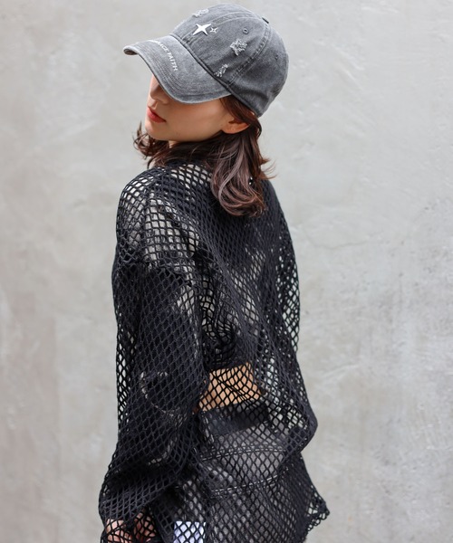 SPINNS(スピンズ)の「クロスデザイン ダメージコットンキャップ(キャップ・メンズ・パープル/ブラック・ONESIZE)」の14枚目の写真