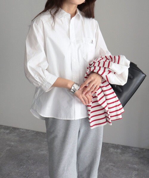 GEVACO（ゲバコ）の「【GEVACO/ゲバコ】タイプライター6分袖シャツ（シャツ/ブラウス・レディース・ブルー系その他3/ブルー系その他/ピンク系その他/オフホワイト・36/38）」の18枚目の写真