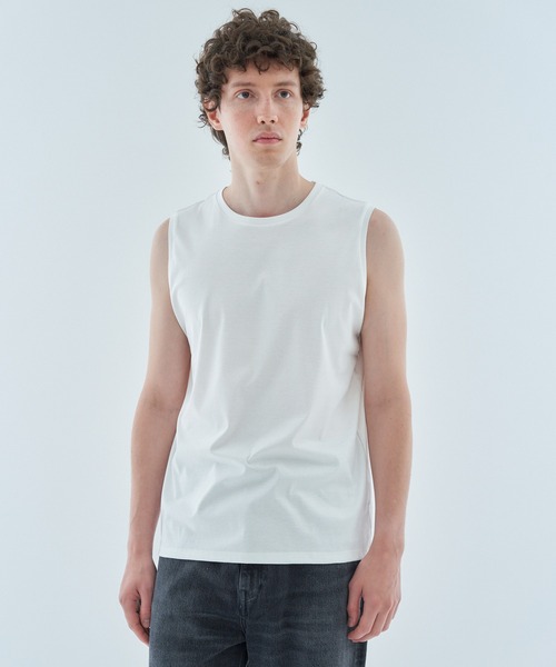 ESTNATION(エストネーション)の「ESTNATION / ノースリーブカットソー<ディオラマ>(タンクトップ・メンズ・ホワイト/ブラック・LARGE/MEDIUM/SMALL/X-LARGE)」の8枚目の写真