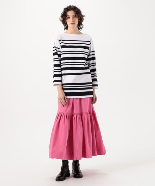 GANNI(ガニー)の「GANNI Cotton Poplin Long Flounce スカート(スカート・レディース・ピンク・34)」の3枚目の写真