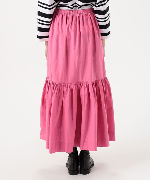 GANNI(ガニー)の「GANNI Cotton Poplin Long Flounce スカート(スカート・レディース・ピンク・34)」の5枚目の写真