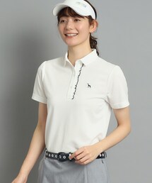 adabat | 【UVカット／吸水速乾】フリルデザイン 半袖ポロシャツ(ポロシャツ)
