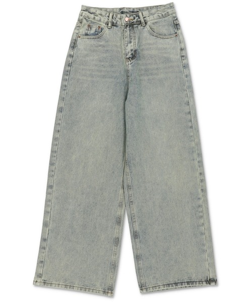 SPINNS（スピンズ）の「オーバーダイストレートデニムパンツ　ヴィンテージライクデニム（デニムパンツ・レディース・ブルー/その他・M/S/XS）」の17枚目の写真