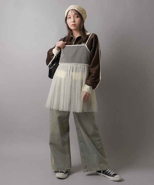 SPINNS（スピンズ）の「オーバーダイストレートデニムパンツ　ヴィンテージライクデニム（デニムパンツ・レディース・ブルー/その他・M/S/XS）」の21枚目の写真