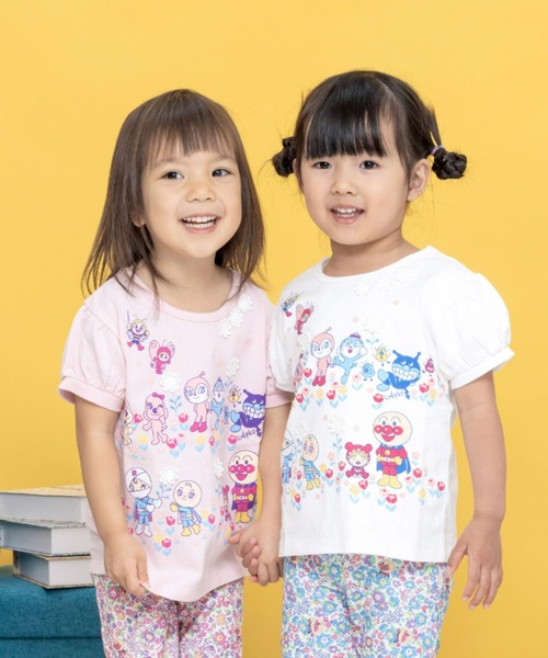 セール】パフスリーブお花いっぱいTシャツ（Tシャツ/カットソー 