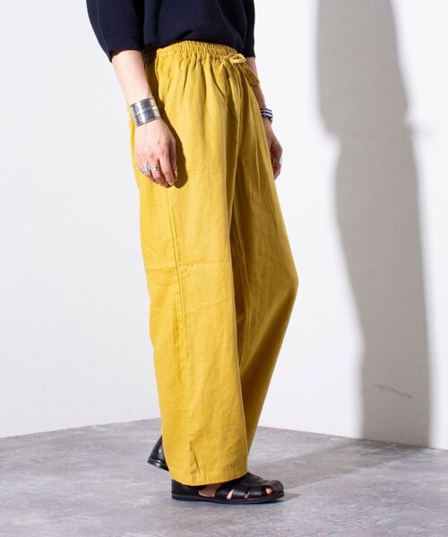GEVACO(ゲバコ)の「【GEVACO/ゲバコ】コットンリネン イージーベイカーパンツ (無地/ストライプ)(その他パンツ・メンズ・ブルー系その他/ネイビー/ブラック/グリーン/ベージュ系その他/イエロー・M/L)」の15枚目の写真