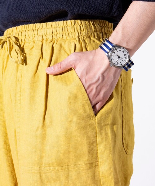 GEVACO(ゲバコ)の「【GEVACO/ゲバコ】コットンリネン イージーベイカーパンツ (無地/ストライプ)(その他パンツ・メンズ・ブルー系その他/ネイビー/ブラック/グリーン/ベージュ系その他/イエロー・M/L)」の17枚目の写真