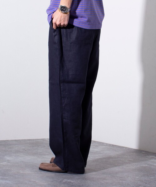 GEVACO(ゲバコ)の「【GEVACO/ゲバコ】コットンリネン イージーベイカーパンツ (無地/ストライプ)(その他パンツ・メンズ・ブルー系その他/ネイビー/ブラック/グリーン/ベージュ系その他/イエロー・M/L)」の22枚目の写真
