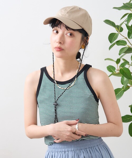 FREAK'S STORE（フリークスストア）の「UVカットコード付き撥水キャップ（キャップ・レディース・ブラック/ベージュ・ONE SIZE）」の10枚目の写真