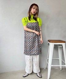 SANSeLF | ドットチェックキャミソールチュニック【SANSeLF】sanw24s011(チュニック)