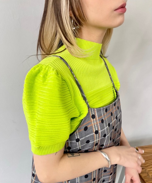 SANSeLF（サンセルフ）の「ドットチェックキャミソールチュニック【SANSeLF】sanw24s011（チュニック・レディース・グレー・FREE）」の3枚目の写真