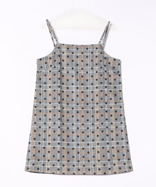 SANSeLF（サンセルフ）の「ドットチェックキャミソールチュニック【SANSeLF】sanw24s011（チュニック・レディース・グレー・FREE）」の2枚目の写真