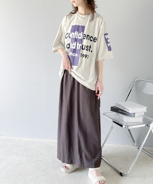 classicalelf(クラシカルエルフ)の「立体感のある発泡プリントがこなれ感たっぷり。立体ロゴプリント配色Tシャツ(Tシャツ/カットソー・レディース・ホワイト/ブラック/杢グレー・X-LARGE/SMALL/MEDIUM/LARGE)」の11枚目の写真