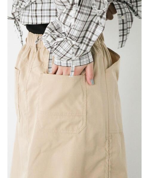 ehka sopo(エヘカソポ)の「サイドドロストナロースカート(スカート・レディース・ベージュ/カーキ/ブラック・F)」の22枚目の写真