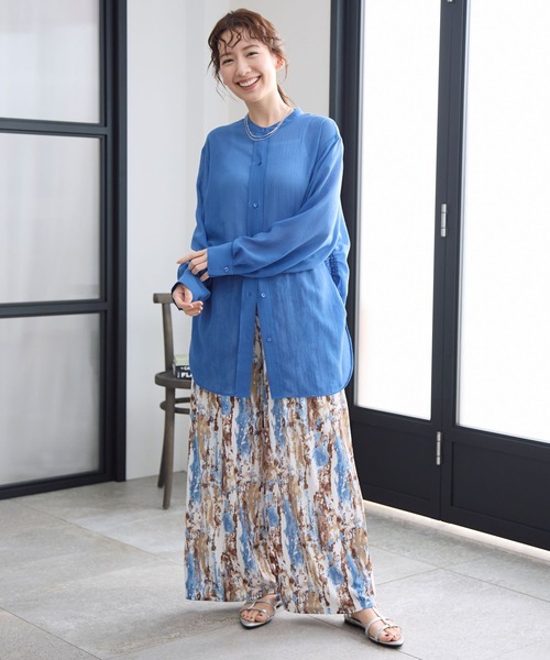 LEPSIM(レプシィム)の「楊柳柄イージーパンツ 987512(その他パンツ・レディース・ブルー/イエロー/オフホワイト/ブラック・FREE)」の21枚目の写真