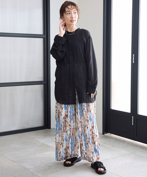 LEPSIM(レプシィム)の「楊柳柄イージーパンツ 987512(その他パンツ・レディース・ブルー/イエロー/オフホワイト/ブラック・FREE)」の13枚目の写真