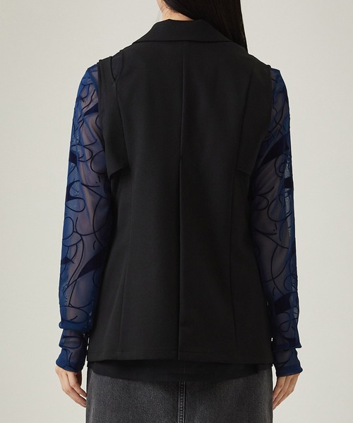 UNITED TOKYO（ユナイテッドトウキョウ）の「カッティングシアーコンビベスト- セットアップ 可-（ベスト・レディース・アイボリー/ブラック・FREE）」の21枚目の写真