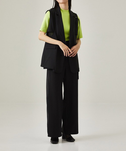 UNITED TOKYO（ユナイテッドトウキョウ）の「カッティングシアーコンビベスト- セットアップ 可-（ベスト・レディース・アイボリー/ブラック・FREE）」の17枚目の写真