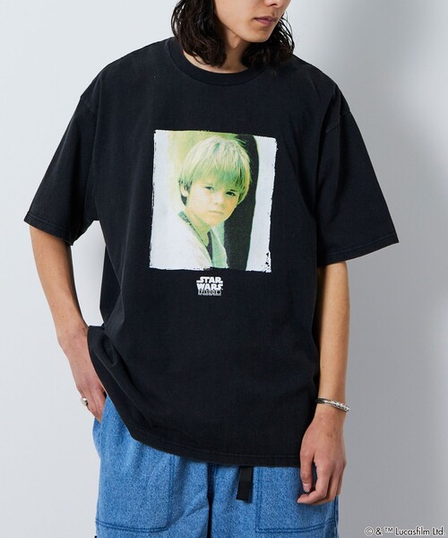 FREAK'S STORE（フリークスストア）の「FREAK’S STORE/フリークスストア STARWARS/スターウォーズ(UP) フロスト加工ショートスリーブTシャツ/半袖/リラックスフィット（Tシャツ/カットソー・メンズ・ホワイト/ブラック・MEDIUM/LARGE）」の8枚目の写真