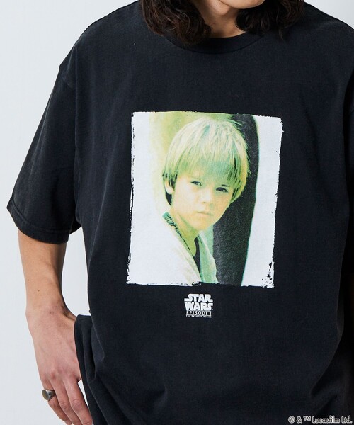 FREAK'S STORE（フリークスストア）の「FREAK’S STORE/フリークスストア STARWARS/スターウォーズ(UP) フロスト加工ショートスリーブTシャツ/半袖/リラックスフィット（Tシャツ/カットソー・メンズ・ホワイト/ブラック・MEDIUM/LARGE）」の7枚目の写真