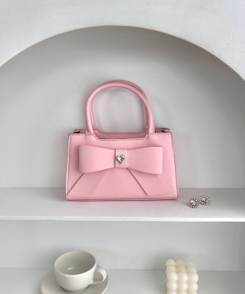 Loueme（ルエム）の「ビッグリボンハンドバッグ（ハンドバッグ・レディース・シルバー/アイボリー/その他2/その他1/ピンク・FREE）」の4枚目の写真