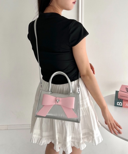 Loueme（ルエム）の「ビッグリボンハンドバッグ（ハンドバッグ・レディース・シルバー/アイボリー/その他2/その他1/ピンク・FREE）」の17枚目の写真