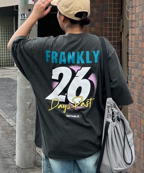 PBLIM(ページボーイリム)の「PBLIM/ナンバー26ビッグT(Tシャツ/カットソー・レディース・チャコールグレー/ブルー/杢グレー・MEDIUM/LARGE)」の2枚目の写真