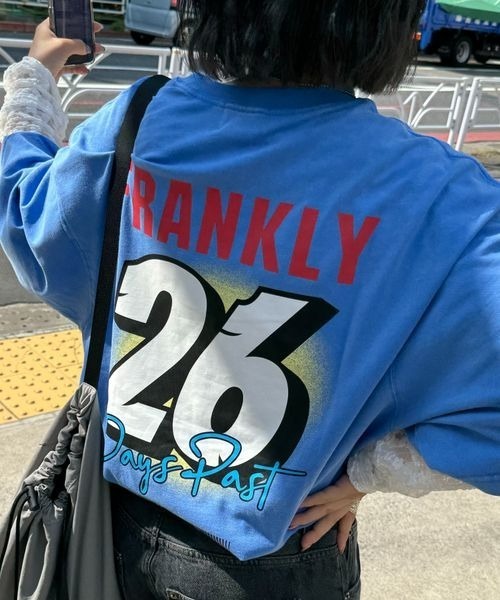 PBLIM(ページボーイリム)の「PBLIM/ナンバー26ビッグT(Tシャツ/カットソー・レディース・チャコールグレー/ブルー/杢グレー・MEDIUM/LARGE)」の3枚目の写真