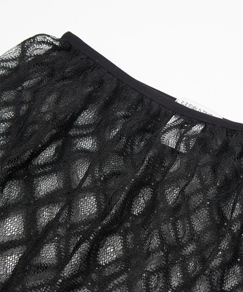 3.3 Field Trip （3.3フィールドトリップ）の「3.3 Field Trip／レースレイヤードスカート ド 2121781（スカート・レディース・アイボリー/ライトブルー/ブラック・FREE）」の4枚目の写真