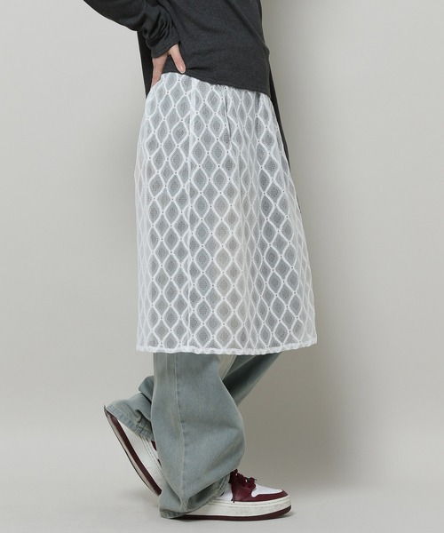 3.3 Field Trip （3.3フィールドトリップ）の「3.3 Field Trip／レースレイヤードスカート ド 2121781（スカート・レディース・アイボリー/ライトブルー/ブラック・FREE）」の12枚目の写真