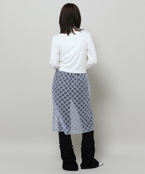 3.3 Field Trip （3.3フィールドトリップ）の「3.3 Field Trip／レースレイヤードスカート ド 2121781（スカート・レディース・アイボリー/ライトブルー/ブラック・FREE）」の10枚目の写真