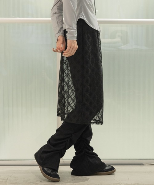 3.3 Field Trip （3.3フィールドトリップ）の「3.3 Field Trip／レースレイヤードスカート ド 2121781（スカート・レディース・アイボリー/ライトブルー/ブラック・FREE）」の21枚目の写真