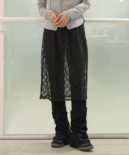 3.3 Field Trip （3.3フィールドトリップ）の「3.3 Field Trip／レースレイヤードスカート ド 2121781（スカート・レディース・アイボリー/ライトブルー/ブラック・FREE）」の20枚目の写真