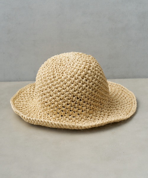 Actually(アクチュアリー)の「シンプル編みハット(ハット・レディース・ブラウン/アイボリー・フリー)」の6枚目の写真