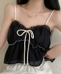 ビスチェ フリル」に該当するブラック/黒色系のファッション通販