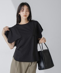 NANO universe（ナノユニバース）の「変形スリーブカットトップス（Tシャツ/カットソー）」