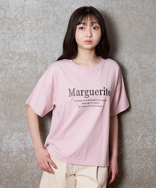 【MaxMara】ピンクコットンTシャツ ロゴ刺しゅう 半袖 MaxMara】ピンクコットンTシャツ ロゴ刺しゅう 半袖 (Max Mara/T