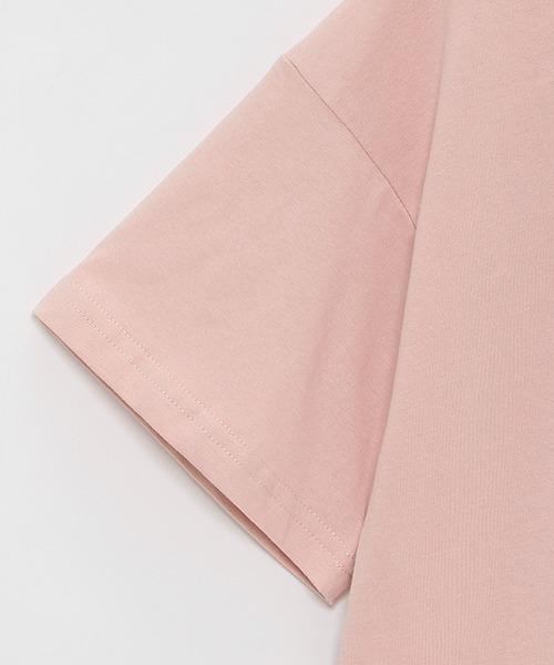 LOVETOXIC（ラブトキシック）の「【コットン100%】マーガレット刺しゅう990半T（Tシャツ/カットソー・キッズ・ピンク/ライトグリーン/ブラック/オフホワイト・S/M/L）」の8枚目の写真