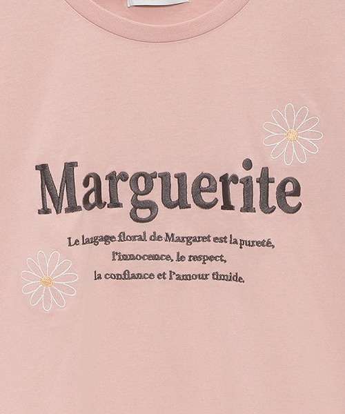 LOVETOXIC（ラブトキシック）の「【コットン100%】マーガレット刺しゅう990半T（Tシャツ/カットソー・キッズ・ピンク/ライトグリーン/ブラック/オフホワイト・S/M/L）」の9枚目の写真