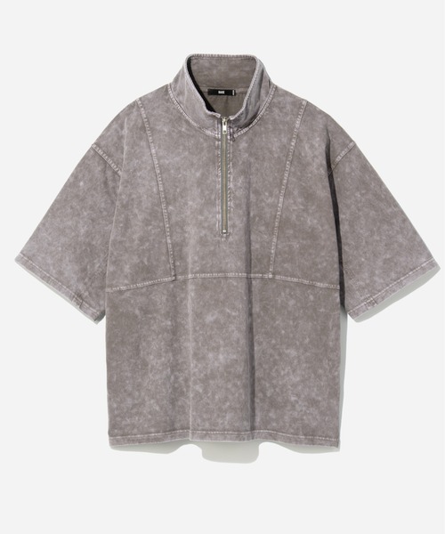 HARE(ハレ)の「ピグメントキリカエハーフZIPカットソー(HARE)(Tシャツ/カットソー・メンズ・ブラック/グレー/ブルー・SMALL/MEDIUM)」の3枚目の写真
