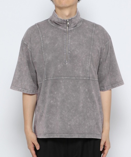 HARE(ハレ)の「ピグメントキリカエハーフZIPカットソー(HARE)(Tシャツ/カットソー・メンズ・ブラック/グレー/ブルー・SMALL/MEDIUM)」の11枚目の写真