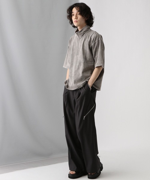 HARE(ハレ)の「ピグメントキリカエハーフZIPカットソー(HARE)(Tシャツ/カットソー・メンズ・ブラック/グレー/ブルー・SMALL/MEDIUM)」の22枚目の写真