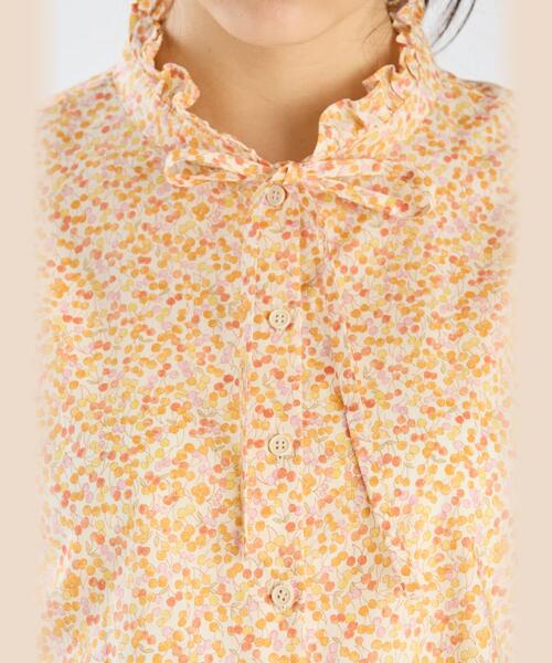 WW05 CHEMISE タイニーチェリープリントブラウス