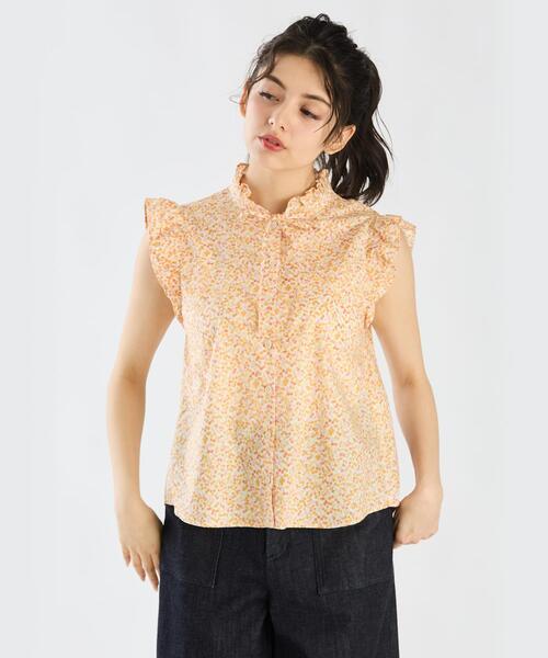 WW05 CHEMISE タイニーチェリープリントブラウス